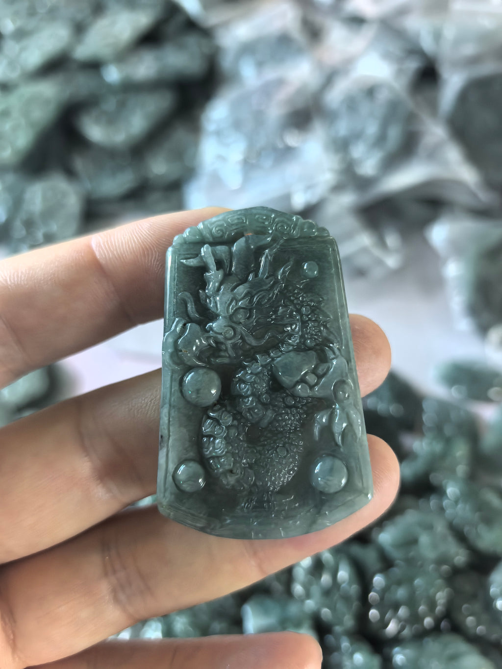 Jade Dragon Pendant - Guatemalan Style